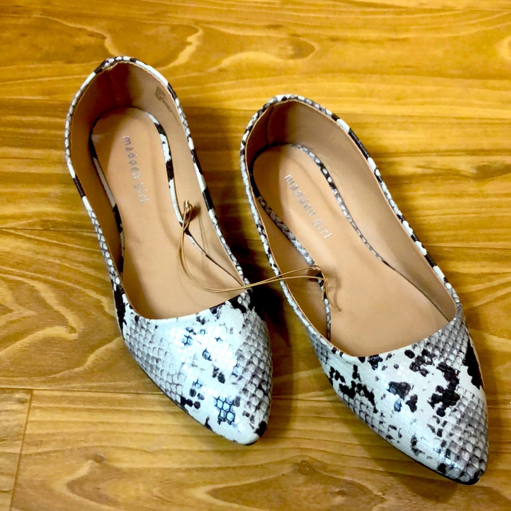 Madden Girl Faux Snake Skin Flats